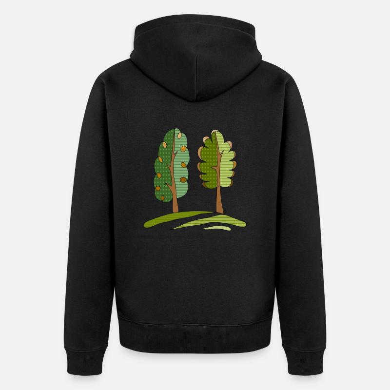 Arbre - Veste à capuche bio Premium Unisexe - noir