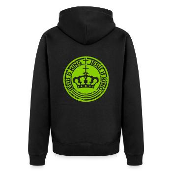 Citation de Jésus est roi - Veste à capuche bio Premium Unisexe - noir - Dos - Nico (187cm)