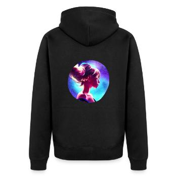 ANIME SPACE GIRL - Veste à capuche bio Premium Unisexe - noir - Dos - Nico (187cm)
