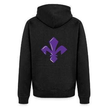 Lily Florence Purple - Veste à capuche bio Premium Unisexe - noir - Dos - Nico (187cm)