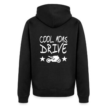 Motocyclette - Veste à capuche bio Premium Unisexe - noir - Dos - Nico (187cm)