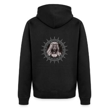 Shield Maiden Viking Warrior Moyen Âge - Veste à capuche bio Premium Unisexe - noir - Dos - Nico (187cm)