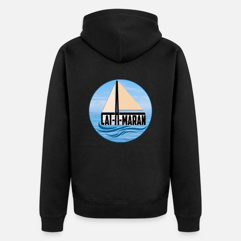 catAmaran - katAmaran - mer - mer - Veste à capuche bio Premium Unisexe - noir