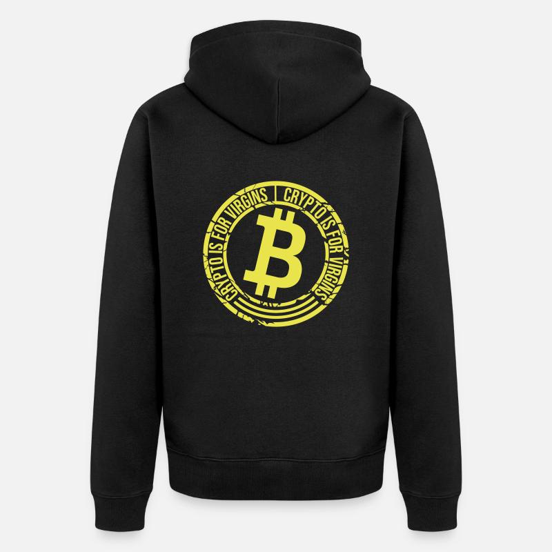 Crypto est pour les vierges - Veste à capuche bio Premium Unisexe - noir
