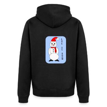 Let it snow - Unisex Premium Bio Zip Hoodie - Schwarz - Hinten - Nico (187cm)