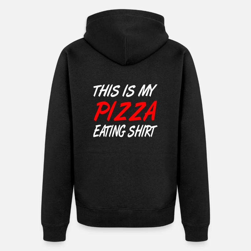 Pizza - Unisex Premium Bio Zip Hoodie - Schwarz