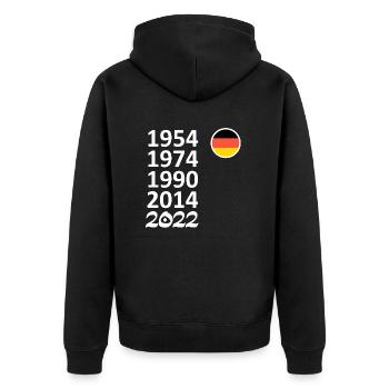 Coupe du monde, 2022, Football, Allemagne - Veste à capuche bio Premium Unisexe - noir - Dos - Nico (187cm)
