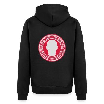 J’ai plus de tête - Veste à capuche bio Premium Unisexe - noir - Dos - Nico (187cm)