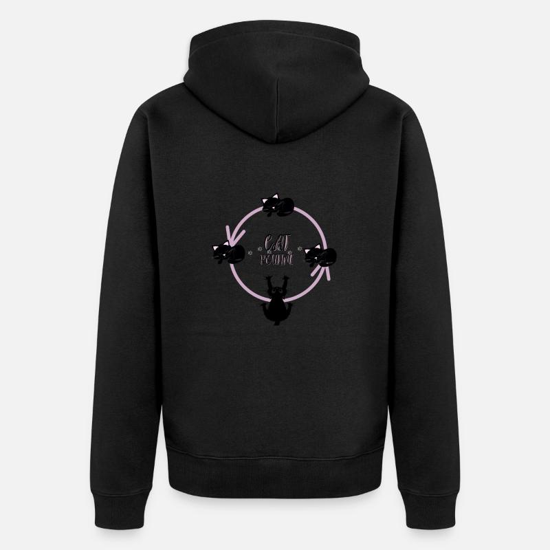 Routine chat - Veste à capuche bio Premium Unisexe - noir