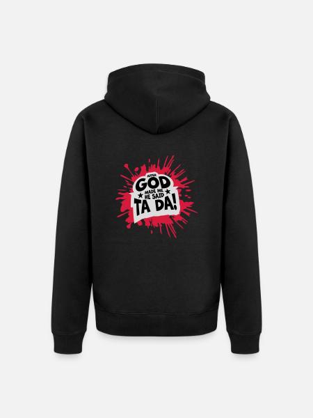 after god made me - Unisex Premium Organic Zip Hoodie - black
