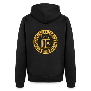 bee citation différente - Veste à capuche bio Premium Unisexe - noir - Dos - Nico (187cm)