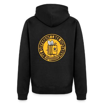 bee citation différente - Veste à capuche bio Premium Unisexe - noir - Dos - Nico (187cm)