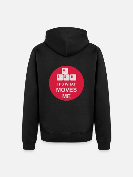 its what moves me - Unisex Premium Organic Zip Hoodie - black