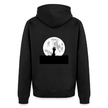 The dead rising - Unisex Premium Organic Zip Hoodie - black - Back - Nico (187cm)