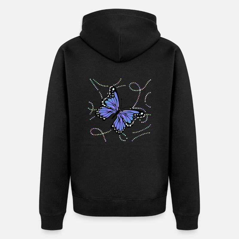 Papillon - Veste à capuche bio Premium Unisexe - noir