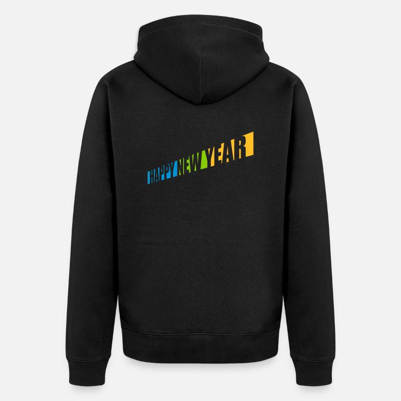 Citation Bonne année - Veste à capuche bio Premium Unisexe - noir