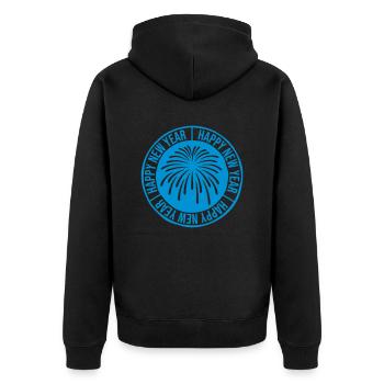 Citation Bonne année - Veste à capuche bio Premium Unisexe - noir - Dos - Nico (187cm)