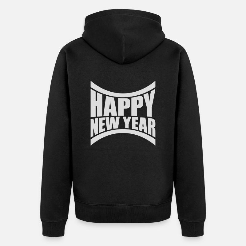 Citation Bonne année - Veste à capuche bio Premium Unisexe - noir