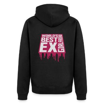 World's Best Ex Girlfriend - Unisex Premium Organic Zip Hoodie - black - Back - Nico (187cm)
