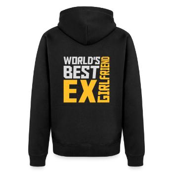 worlds best ex girlfriend - Unisex Premium Bio Zip Hoodie - Schwarz - Hinten - Nico (187cm)