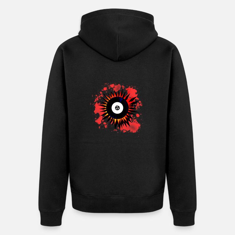 Explosion du disque 45 tr/min - Veste à capuche bio Premium Unisexe - noir