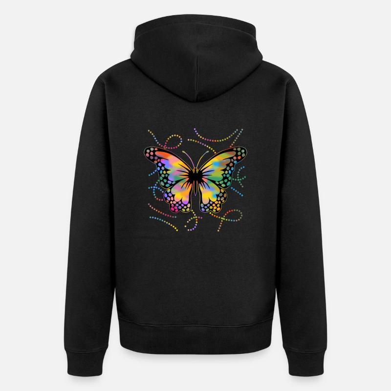 Papillon - Veste à capuche bio Premium Unisexe - noir