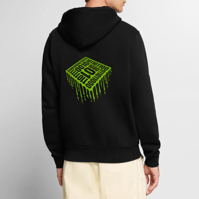 Binary Code Program Language Unisex Premium Organic Zip Hoodie