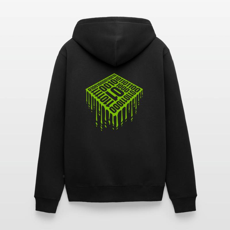 Binary Code Program Language Unisex Premium Organic Zip Hoodie