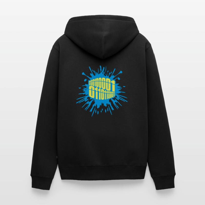 Binary Code Program Language Unisex Premium Organic Zip Hoodie