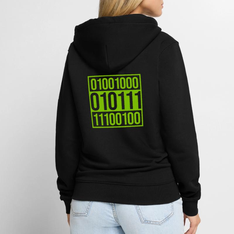 Langage de programme de code binaire Veste à capuche bio Premium Unisexe