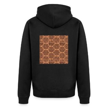 Modèle chinois - Veste à capuche bio Premium Unisexe - noir - Dos - Nico (187cm)