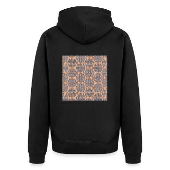 Modèle chinois - Veste à capuche bio Premium Unisexe - noir - Dos - Nico (187cm)