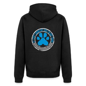 Citation Apportez mon chien - Veste à capuche bio Premium Unisexe - noir - Dos - Nico (187cm)