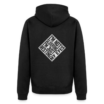 Citation Je ne dors pas - Veste à capuche bio Premium Unisexe - noir - Dos - Nico (187cm)