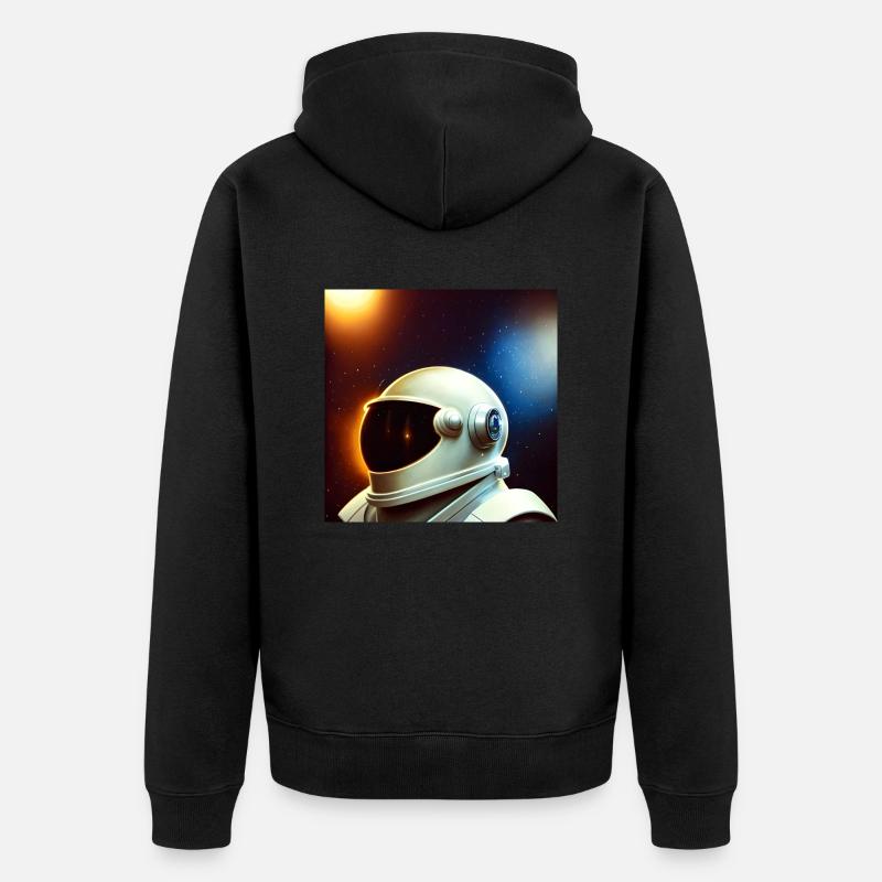 Héros de l’espace - Veste à capuche bio Premium Unisexe - noir