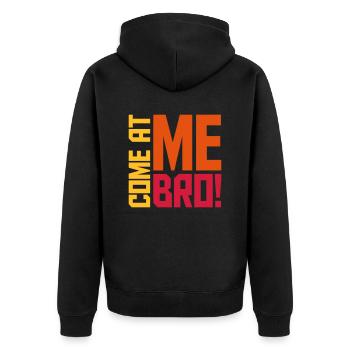 Viens à moi bro - Veste à capuche bio Premium Unisexe - noir - Dos - Nico (187cm)
