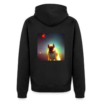 Le chien de l’univers - Veste à capuche bio Premium Unisexe - noir - Dos - Nico (187cm)