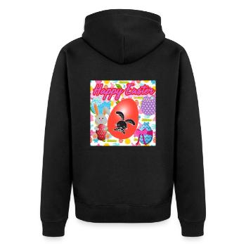 Joyeux Noël, Noël - Veste à capuche bio Premium Unisexe - noir - Dos - Nico (187cm)