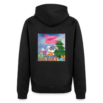Joyeux Noël, Noël - Veste à capuche bio Premium Unisexe - noir - Dos - Nico (187cm)