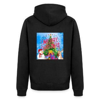 Joyeux Noël, Noël - Veste à capuche bio Premium Unisexe - noir - Dos - Nico (187cm)