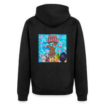 Joyeux Noël, Noël - Veste à capuche bio Premium Unisexe - noir - Dos - Nico (187cm)