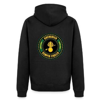Grenadier - Veste à capuche bio Premium Unisexe - noir - Dos - Nico (187cm)