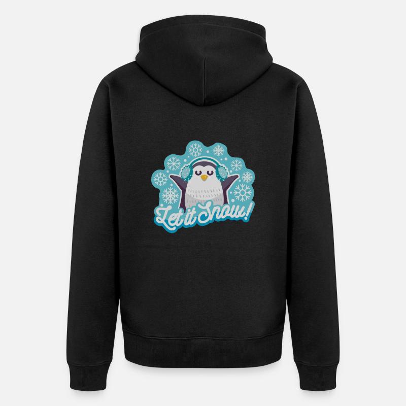 Laissez la neige! - Veste à capuche bio Premium Unisexe - noir