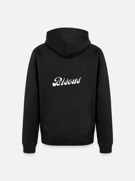 Bisous idée cadeau - Veste à capuche bio Premium Unisexe - noir
