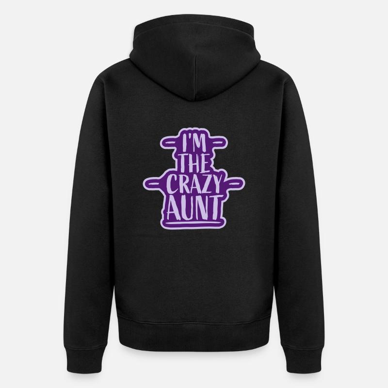 à The Crazy Aunt - Veste à capuche bio Premium Unisexe - noir