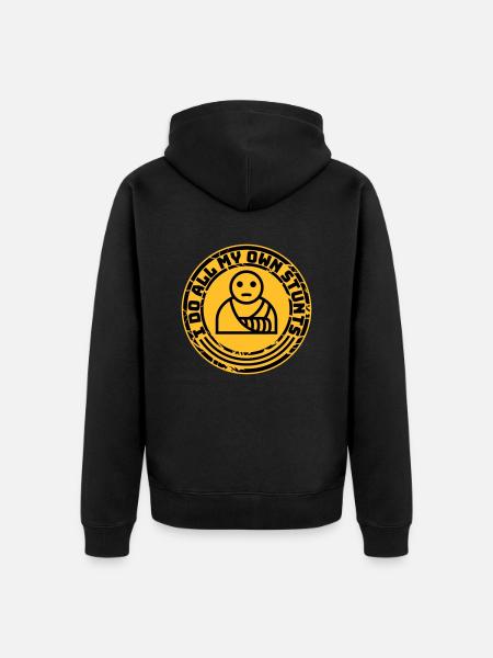 all my own stunts - Unisex Premium Organic Zip Hoodie - black