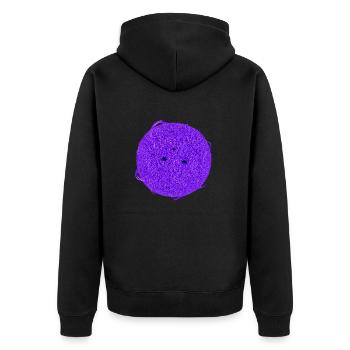 Solar System - Realistic Violet Purple Sun T shirt - Unisex Premium Organic Zip Hoodie - black - Back - Nico (187cm)