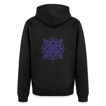 Mandala style - Unisex Premium Organic Zip Hoodie - black - Back - Nico (187cm)