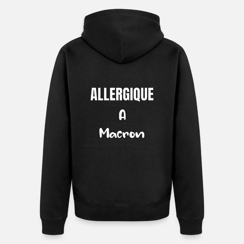 Allergiqueà Macron - Veste à capuche bio Premium Unisexe - noir