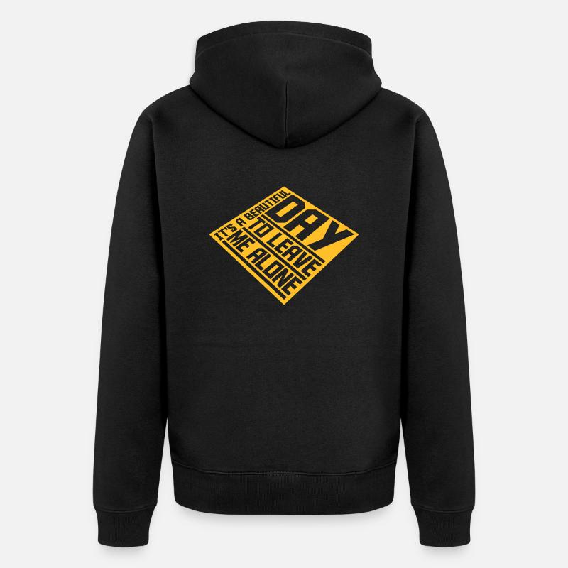 Journée Laissez-moi tranquille - Veste à capuche bio Premium Unisexe - noir